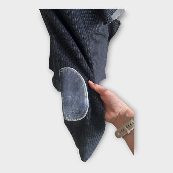 Aratta Silent Journey Drapey Asymmetrical Wrap Cardigan Navy Blue S Edgy Boho - Picture 5 of 11